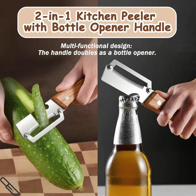 Kitchen Peeler with Wooden Handle